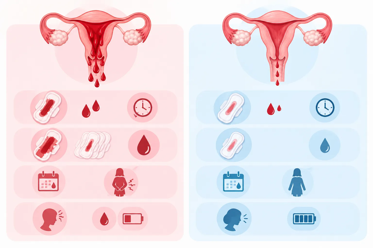 Menorrhagia vs. Normal Heavy Periods